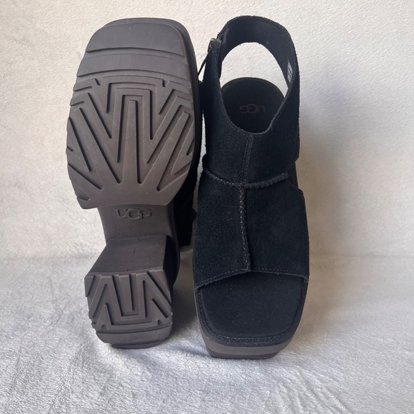 UGG Women's Black New Heights 4" Platform  Sandals  Size US 9 - Picture 12 of 16